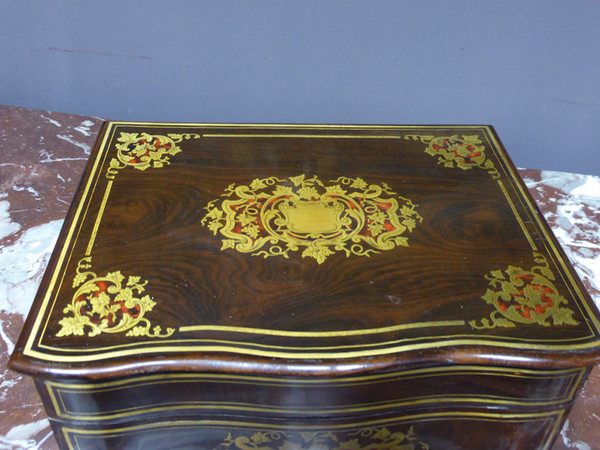 Boulle Marquetry Liqueur Cellar, Napoleon III Period