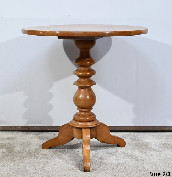 Small Pedestal Table in Blond Cherry, Louis Philippe period - 2nd half of the 19th century