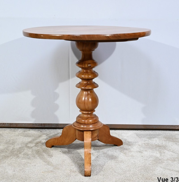 Small Pedestal Table in Blond Cherry, Louis Philippe period - 2nd half of the 19th century