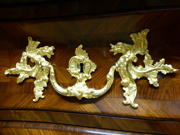 Commode Tomb Louis XV Marquetry XVIII