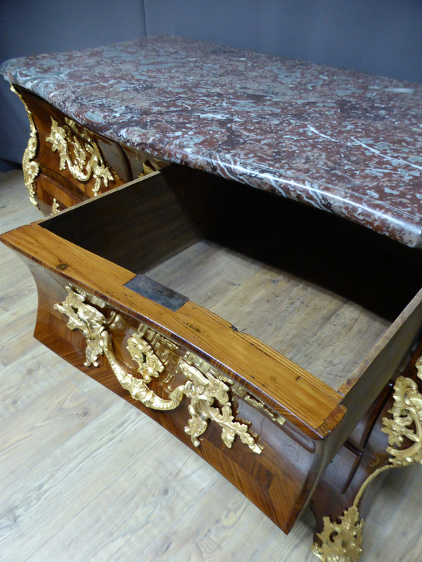 Commode Tomb Louis XV Marquetry XVIII