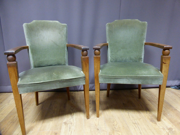 Pair Of Armchairs In The Taste Of Gilbert Poillerat