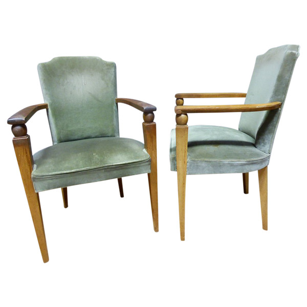 Pair Of Armchairs In The Taste Of Gilbert Poillerat