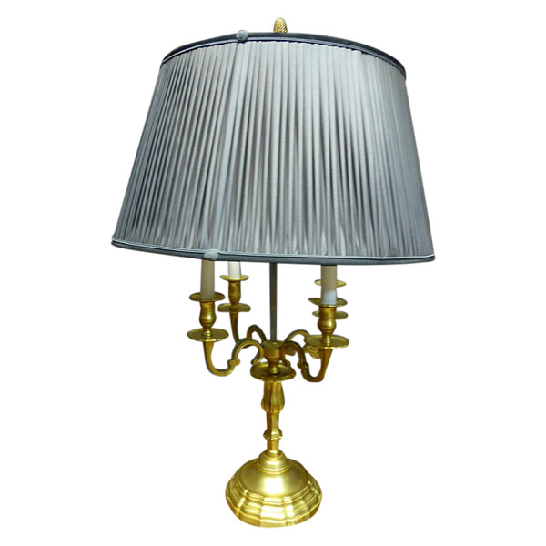 Grande Lampe Bouillotte En Bronze Doré (0,90 m)