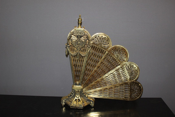 Firewall Fireplace Fan In Bronze And Brass XX Century