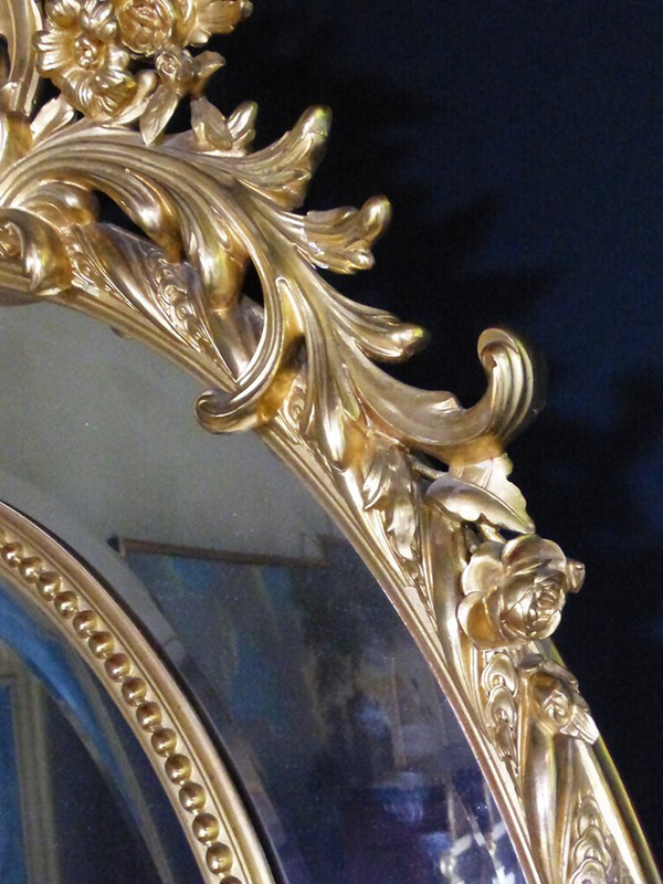 Napoleon III Large Mirror with Reserves