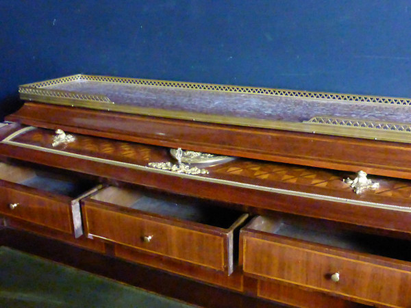 Louis XVI Style Cylinder Desk In Marquetry