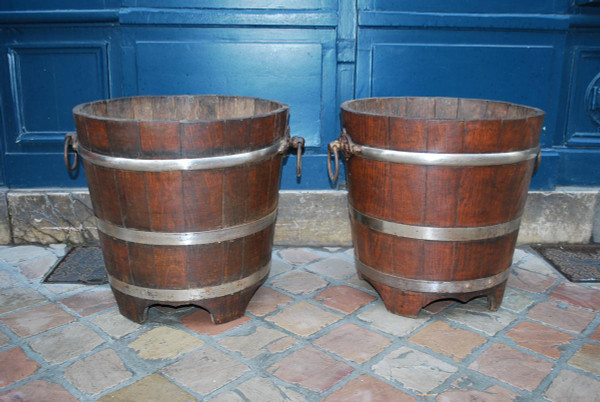 Pair Of Crates With Orange Trees, England XIX