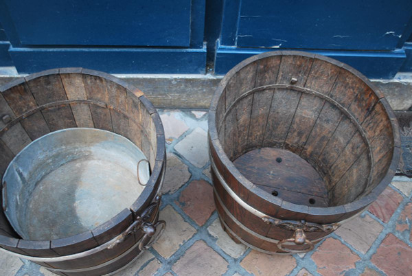 Pair Of Crates With Orange Trees, England XIX