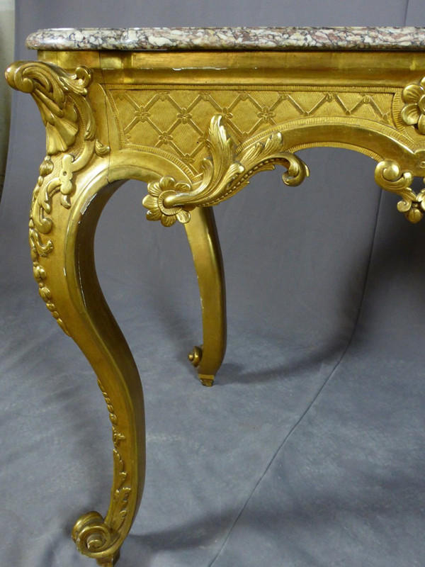 Middle Table In Golden Wood 19th Century