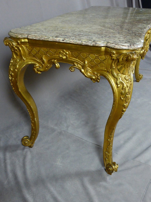 Middle Table In Golden Wood 19th Century