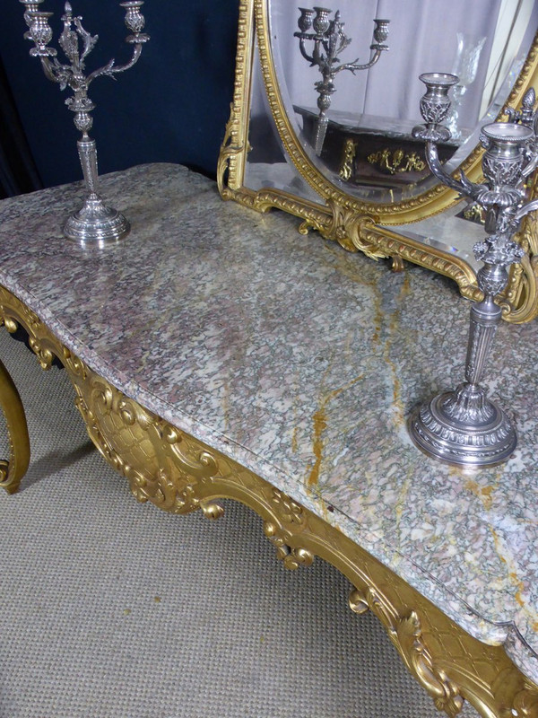 Middle Table In Golden Wood 19th Century