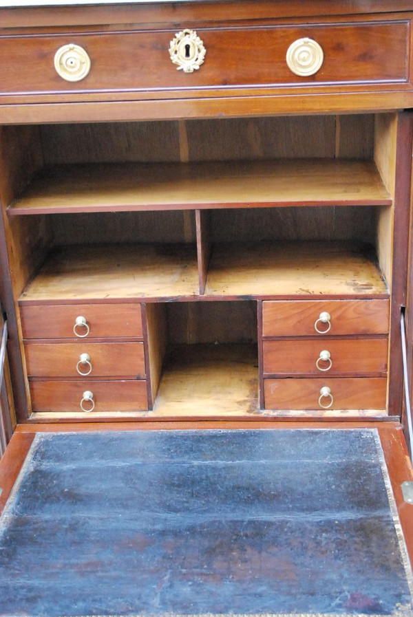 Mahogany secretaire, Louis XVI period, stamped with Vassou