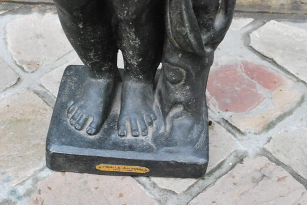 Sculpture En Plomb D'Après Bridan : Le Garçon à L'Oiseau XIXe siècle