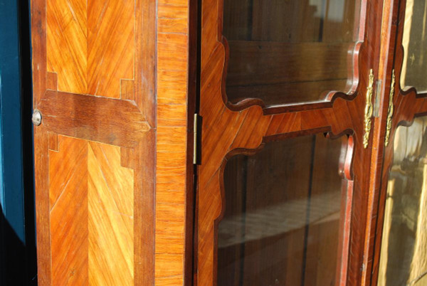 Important Louis XV Period Veneered Bookcase, Stamped De Defriche