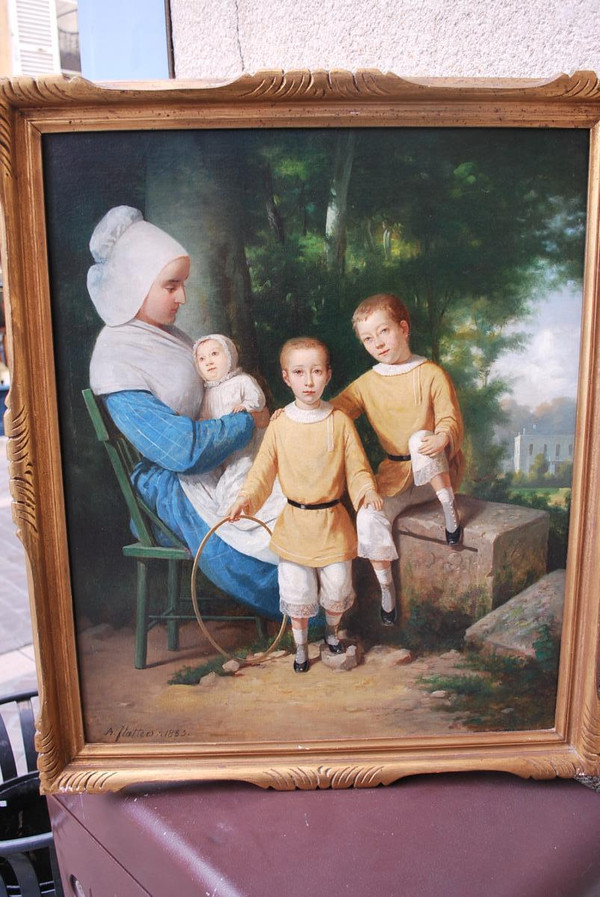 Portrait Of A Nurse And Three Children XIX