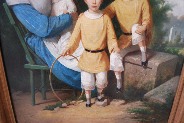 Portrait Of A Nurse And Three Children XIX