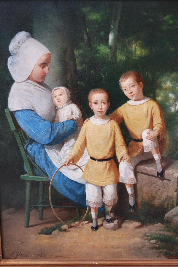 Portrait Of A Nurse And Three Children XIX