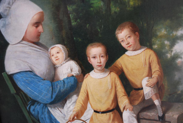 Portrait Of A Nurse And Three Children XIX