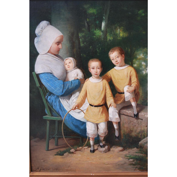 Portrait Of A Nurse And Three Children XIX