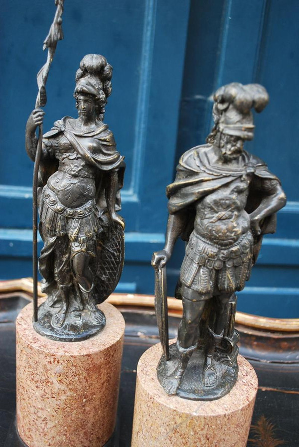 Paire De Statues En Bronze Représentant Mars Et Vénus , Italie XVIII