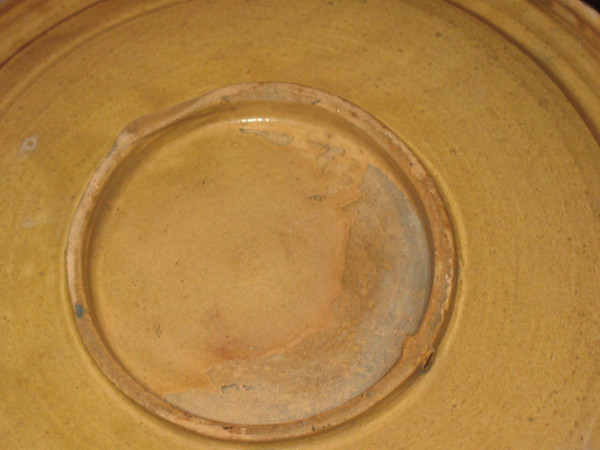 Large earthenware dish from Saint Amand les Eaux, 18th century