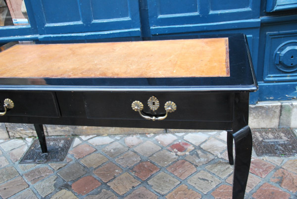 Flat Desk In Blackened Pear Tree D Louis XV Period