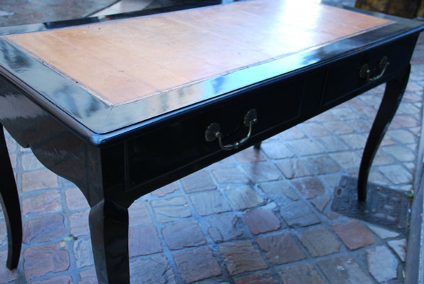 Flat Desk In Blackened Pear Tree D Louis XV Period