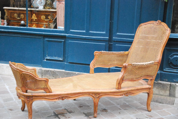 Beautiful Lounge Chair In Natural Wood D Louis XV Period.xviii