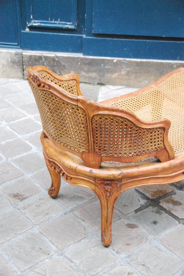 Beautiful Lounge Chair In Natural Wood D Louis XV Period.xviii