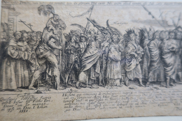 17th century engraving, The triumph of Christ