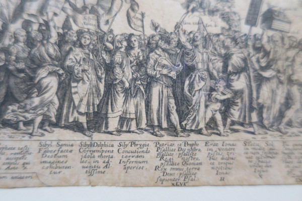 17th century engraving, The triumph of Christ