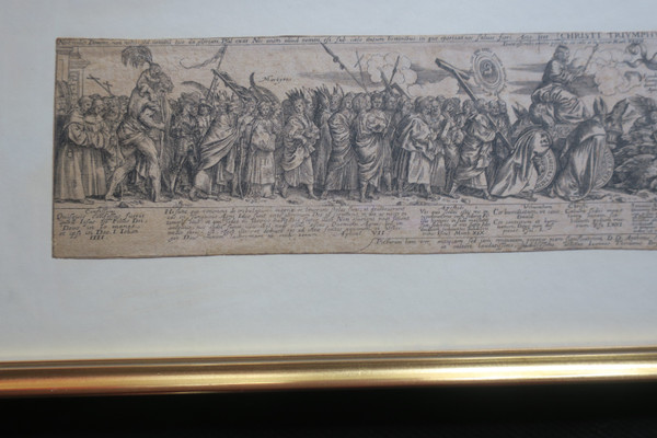 17th century engraving, The triumph of Christ