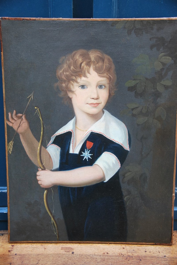 Portrait of a Young Boy with a Bow, 19th century