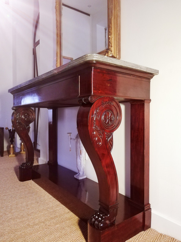 Georges Jacob and Jacob Desmalter, Important Empire-period stamped console table.