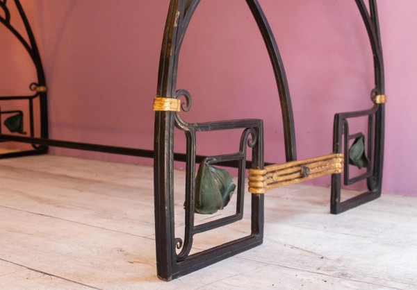 Pair Of Wrought Iron Consoles