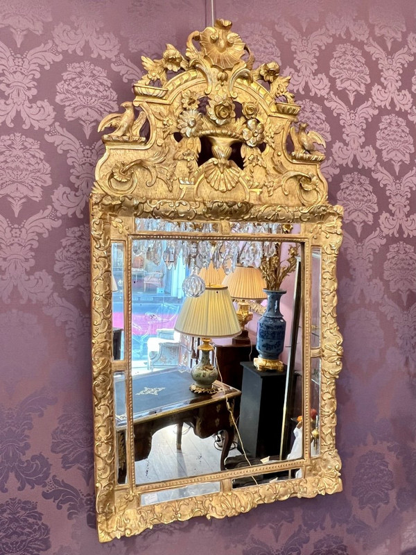 Regency period glazed mirror