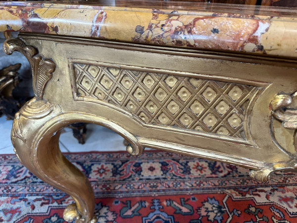 GILDED WOOD GAME TABLE 18th century