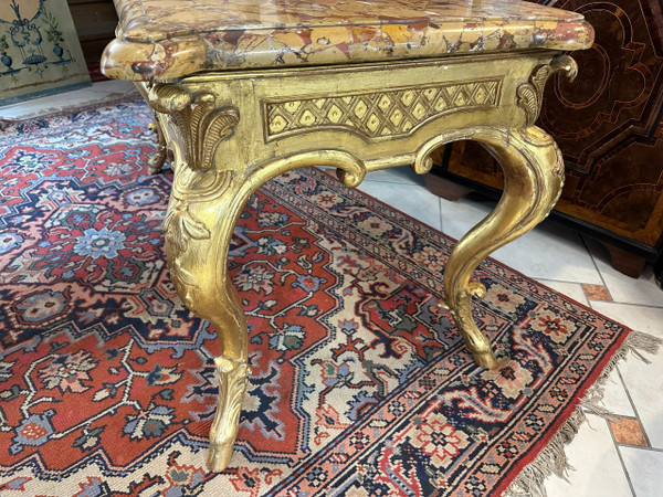 GILDED WOOD GAME TABLE 18th century