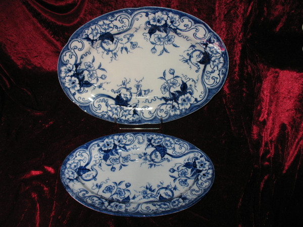 Creil and Montereau earthenware dinner service, Flora décor, 19th century