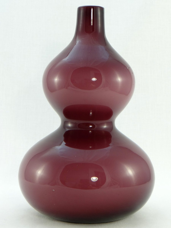 Denmark, 1960s, Manufacture Holmegaard, Double Layer Blown Glass Vase.