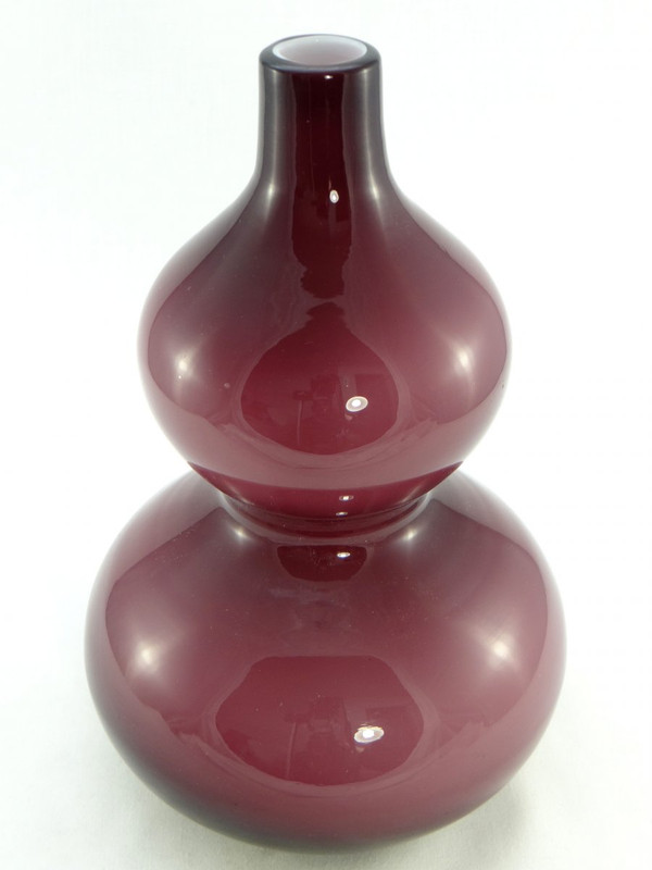 Denmark, 1960s, Manufacture Holmegaard, Double Layer Blown Glass Vase.