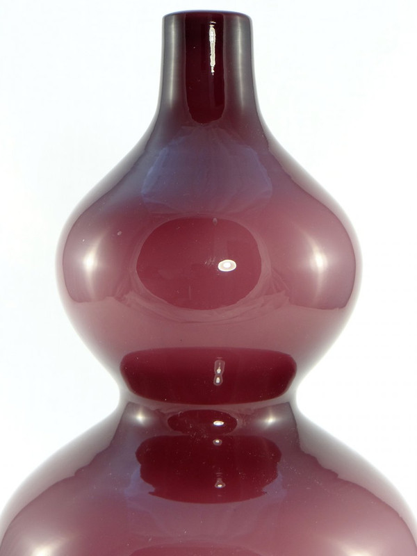 Denmark, 1960s, Manufacture Holmegaard, Double Layer Blown Glass Vase.