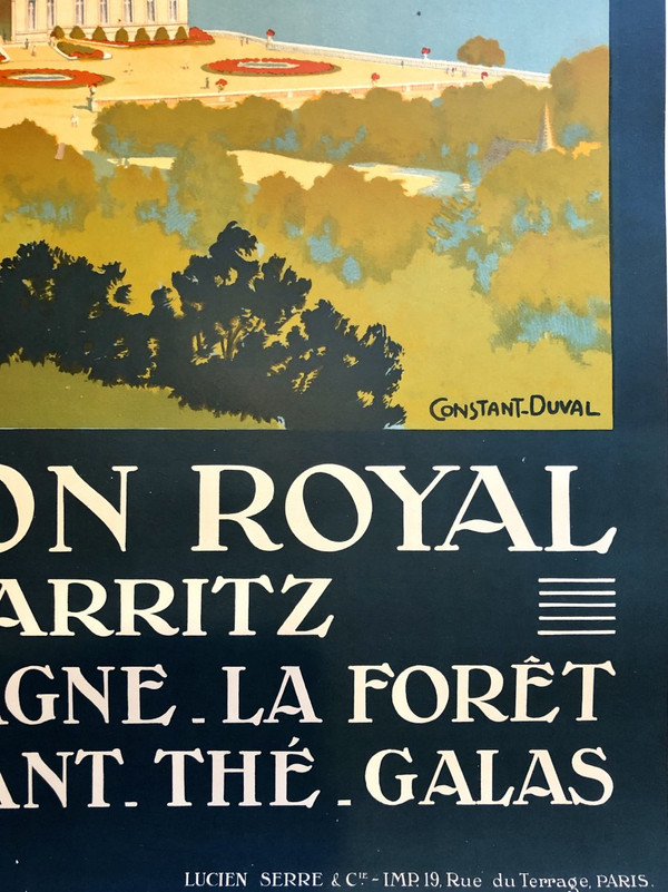 Poster 1920 Le Pavillon Royal Près Biarritz By Constant-duval (1877-1956).