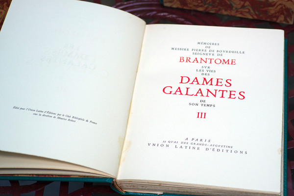 Curiosa: BRANTOME "VIE DES DAMES GALANTES" 3 volumes