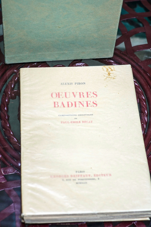 Curiosa: "OEUVRES BADINES" von Alexis PIRON, Originalkompositionen Paul-Émile BÉCAT