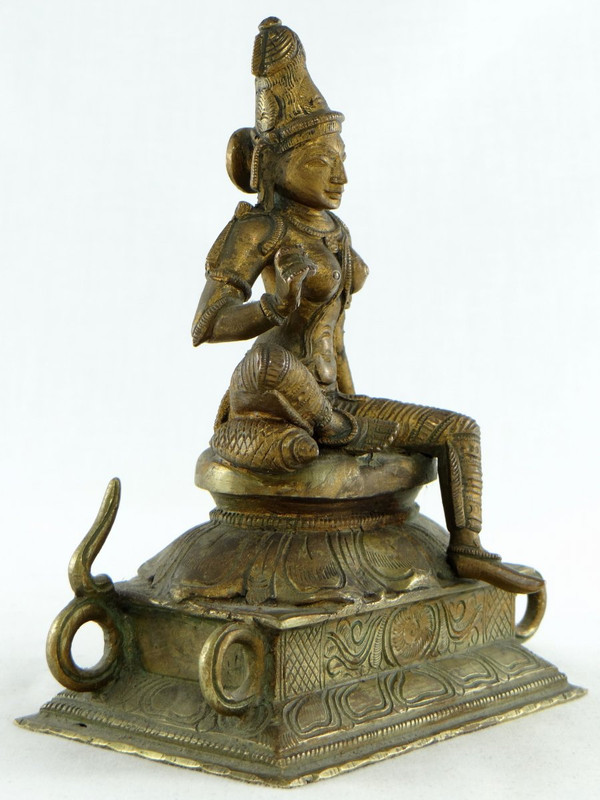 India, Early 20th Century, Bronze Sculpture Of Parvati.