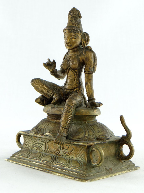 India, Early 20th Century, Bronze Sculpture Of Parvati.