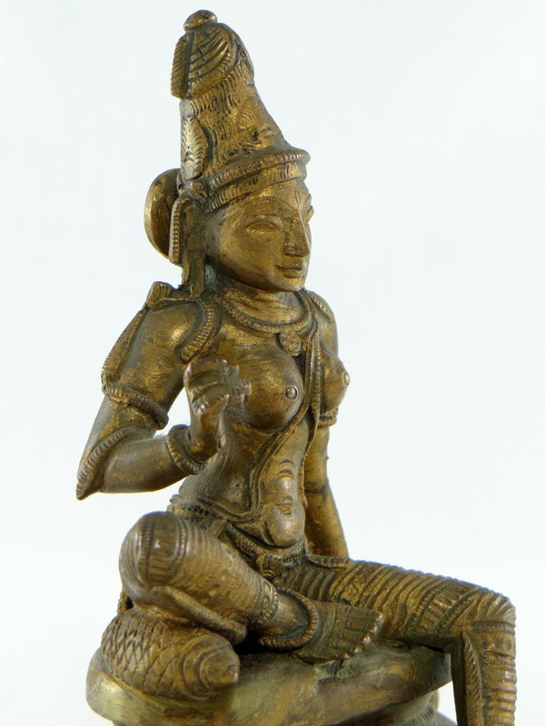 India, Early 20th Century, Bronze Sculpture Of Parvati.