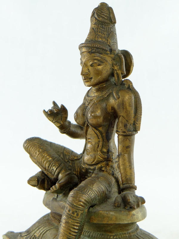 India, Early 20th Century, Bronze Sculpture Of Parvati.